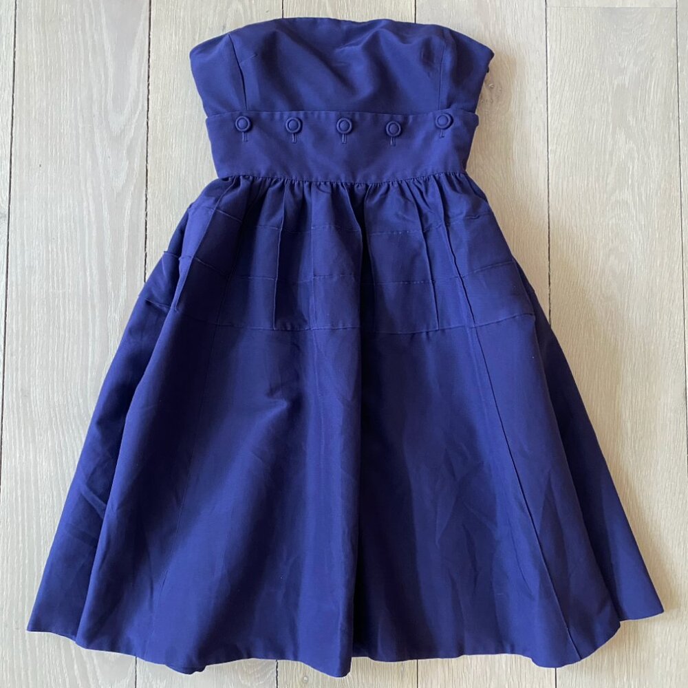 Anthropologie Maeve Retro Button Belted Two Piece Dress, Size 4 - Picture 1 of 6
